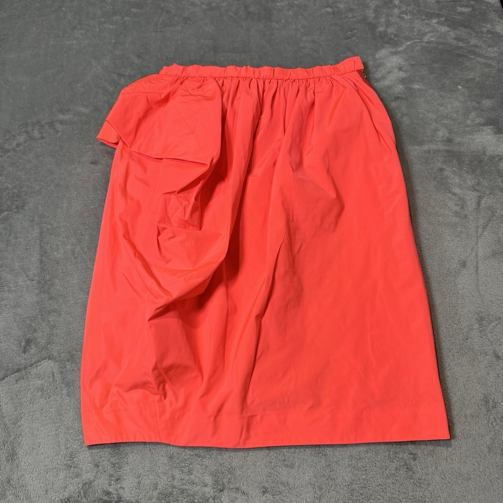 Marc by Marc Jacobs Ellsworth Draped Taffeta Pencil Skirt Neon Pink Lava 6 $278